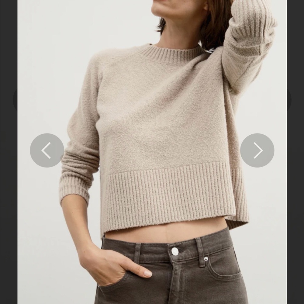 AYR the Lofty Softy Crewneck Sweater in Sourdough. Small.